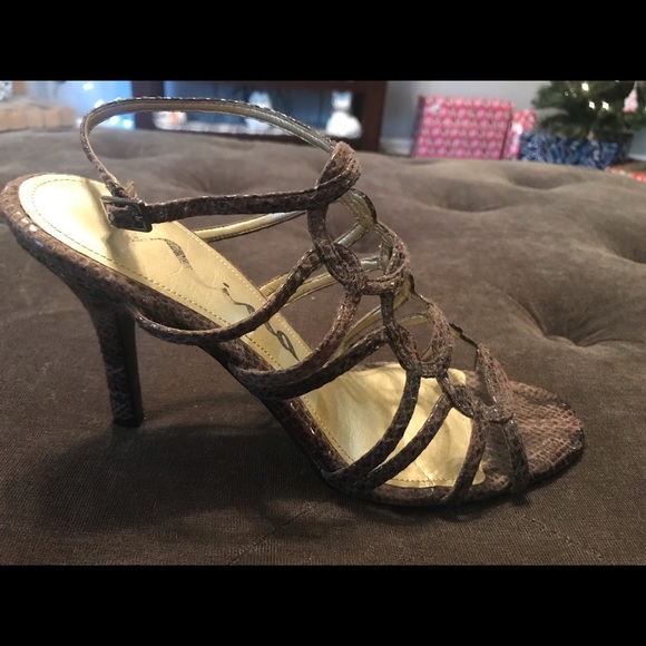 Nina brown snake skin heels - Picture 3 of 4